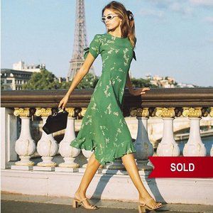 FAITHFULL THE BRAND Emilia Midi Dress Myrtille Floral Print